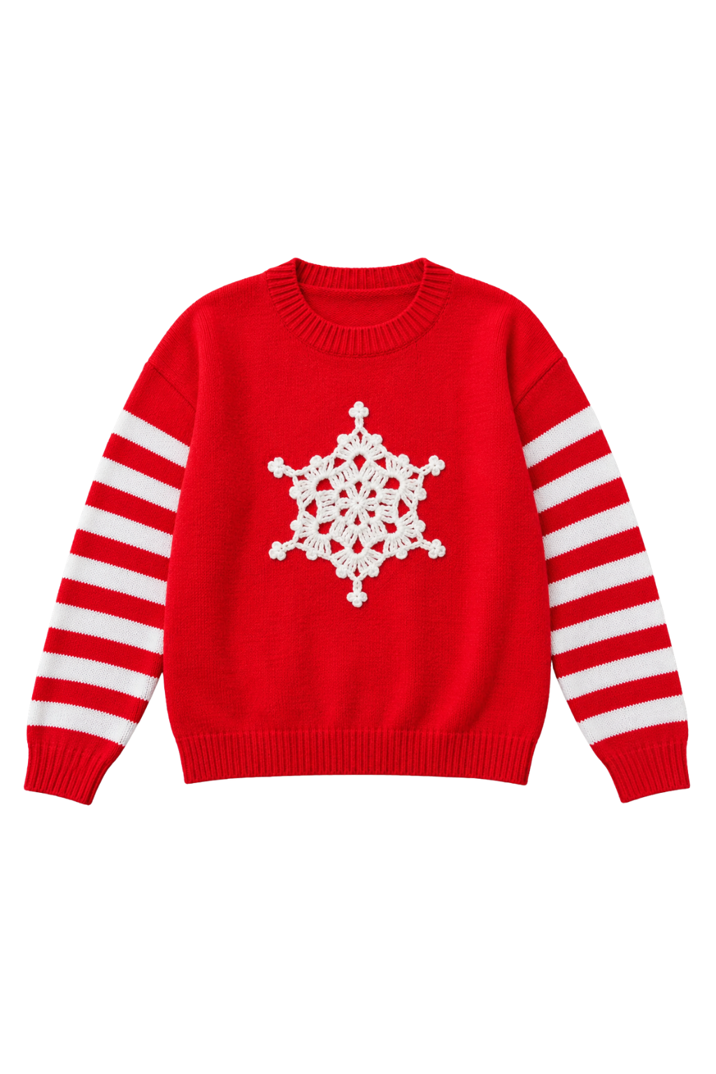 Noëlle Snowflake Knit Sweater – Red