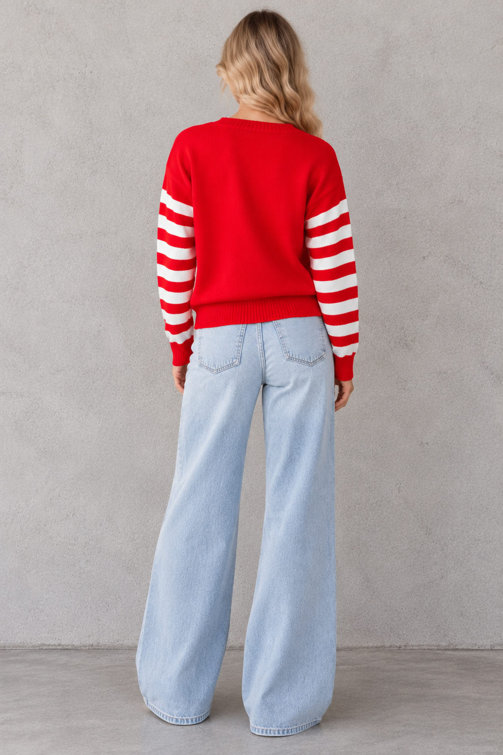 Noëlle Snowflake Knit Sweater – Red